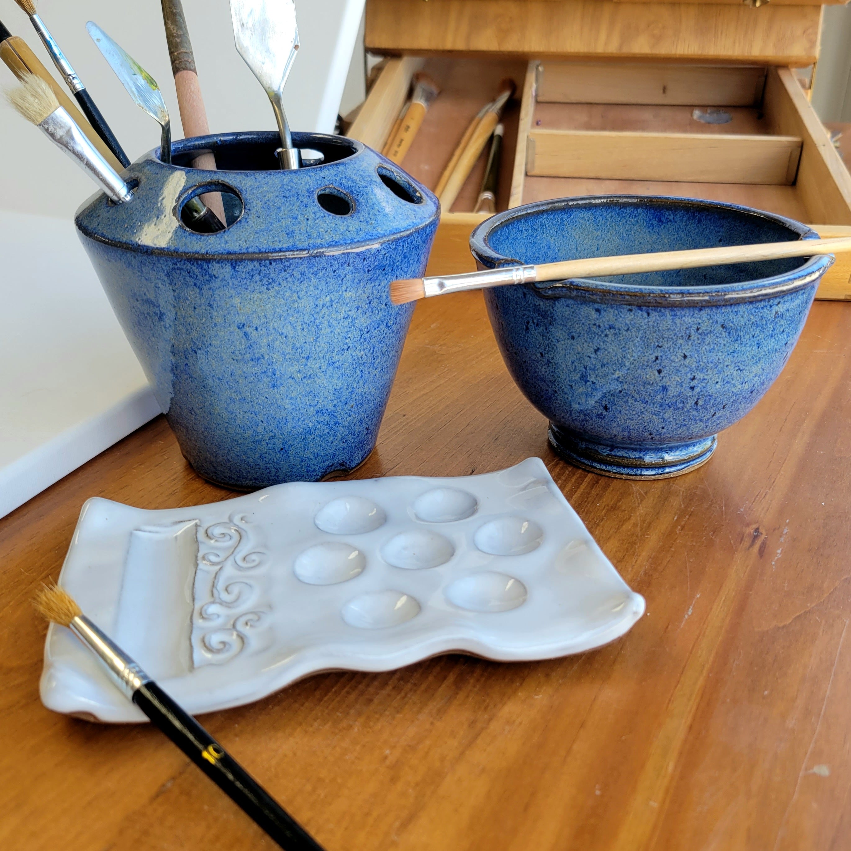 Ceramic Paint Brush Holder 