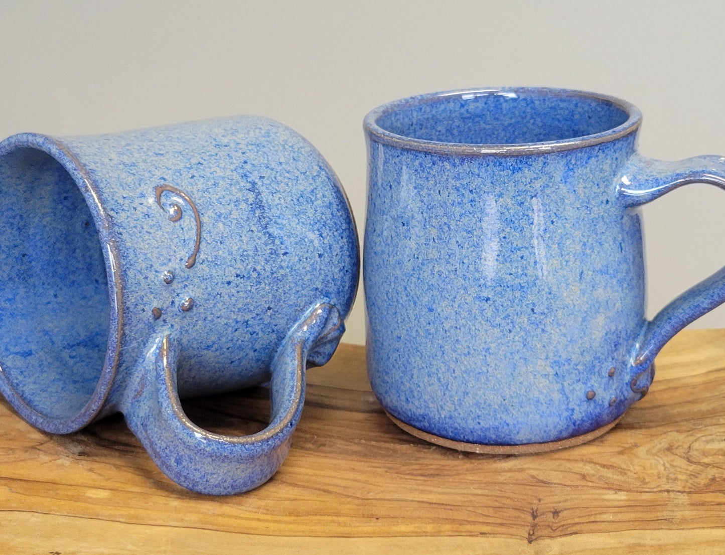 Large Coffee Mug Pottery Soup Mug Stoneware Coffee Mug, Teal Blue